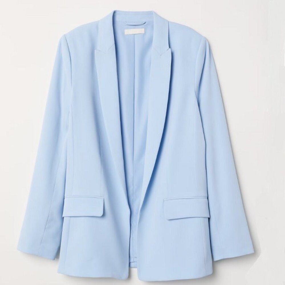 H&M Straight Blazer in Light Blue size 8 US